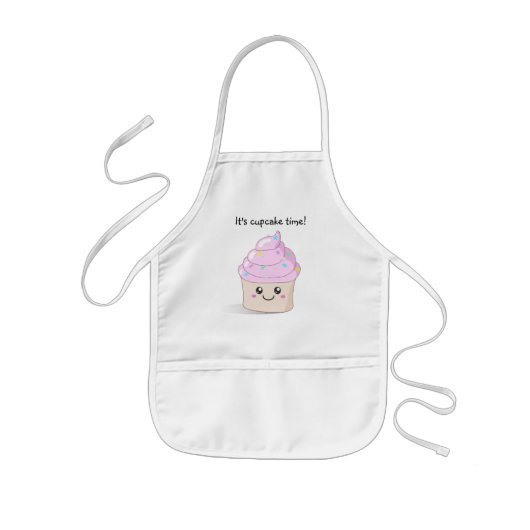 Cute It's cupcake time apron Kinder Schort (Voorkant)