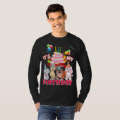 Cute it's My Birthday Dog and Puppy Theme Party Da T-shirt (Voorkant volledig)