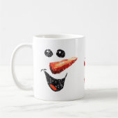 Cute It's Snewing Bold Snowman Face Name Monogram Koffiemok (Links)
