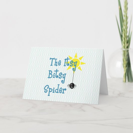 Cute Itsy Bitsy Spider Birthday Kaart (Voorkant)
