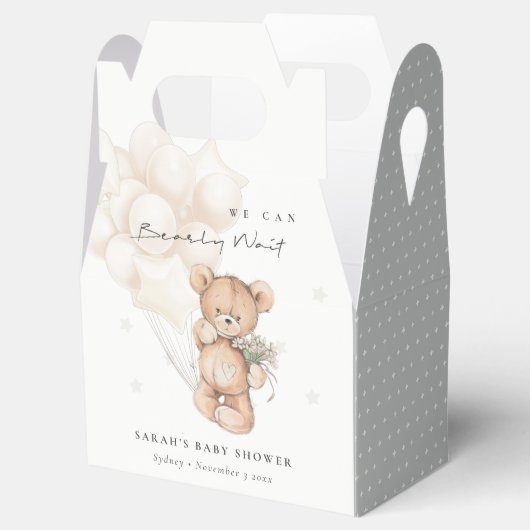 Cute Ivory Barly Wait Beer Balloon Baby shower Bedankdoosjes (Geopend)