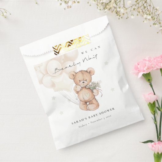 Cute Ivory Barly Wait Beer Balloon Baby shower Bedankzakje (Gezegeld)