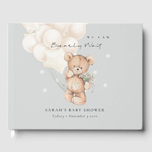 Cute Ivory Barly Wait Beer Balloon Baby shower Gastenboek