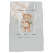 Cute Ivory Barly Wait Beer Balloon Baby shower Medium Cadeauzakje (Achterkant)