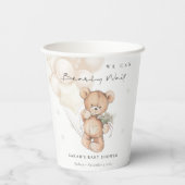 Cute Ivory Barly Wait Beer Balloon Baby shower Papieren Bekers (Achterkant)