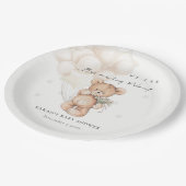 Cute Ivory Barly Wait Beer Balloon Baby shower Papieren Bordje (Gekanteld)