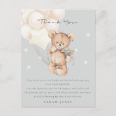 Cute Ivory Beer Barly Wait Balloon Baby shower Briefkaart (Voorkant)
