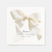 Cute Ivory Coquette Bow Baby Shower Servet (Voorkant)