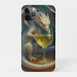 Cute Ivory Dragon & White Wine Fantasy Art Case-Mate iPhone Case