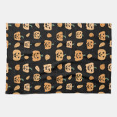 Cute Jack O Lantern Faces Kitchen Towel Theedoek (Horizontaal)