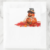 Cute Jack O Lantern Happy Halloween Rechthoekige Sticker (Tas)
