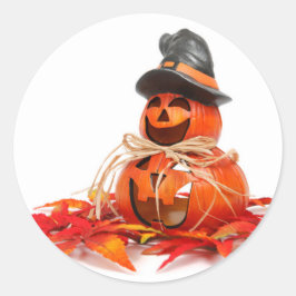 Cute Jack O Lantern Happy Halloween Ronde Sticker