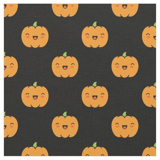 Cute Jack-O-Lantern pompoenpatroon Stof (Close Up)