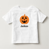 Cute Jack O Lantern Pumpkin Oranje Halloween Name Kinder Shirts (Voorkant)