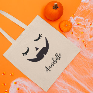 Cute Jack O'Lantern Face Halloween Trick or treat Tote Bag