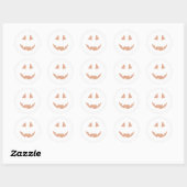 Cute Jack O'Lantern Pumpkin Happy Halloween Ronde Sticker (Vel)