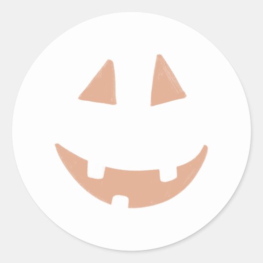 Cute Jack O'Lantern Pumpkin Happy Halloween Ronde Sticker (Voorkant)
