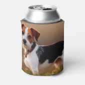 Cute Jack Russel Terrier Dog Foto Blikjeskoeler (Blikje Achterkant)