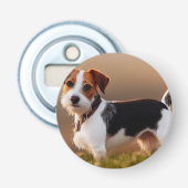 Cute Jack Russel Terrier Dog Foto Button Flesopener (Voorkant)
