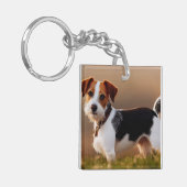 Cute Jack Russel Terrier Dog Foto Sleutelhanger (Voorkant Links)