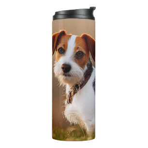 Cute Jack Russel Terrier Dog Foto Thermosbeker