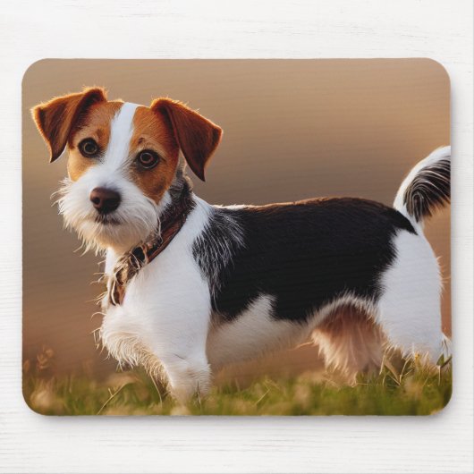 Cute Jack Russel Terrier Dog Photograph Muismat (Voorkant)