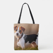 Cute Jack Russel Terrier Dog Photograph Tote Bag (Achterkant)