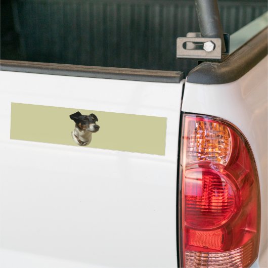Cute Jack Russell Dog Bumpersticker (Op Truck)