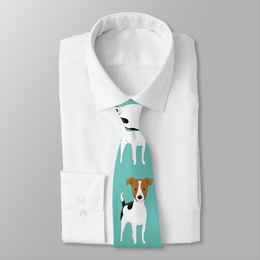 Cute Jack Russell Dog Pattern Stropdas (Gebonden)