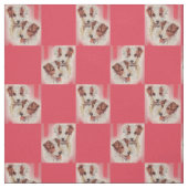 CUTE Jack Russell-doodsdrukken Stof (Swatch)