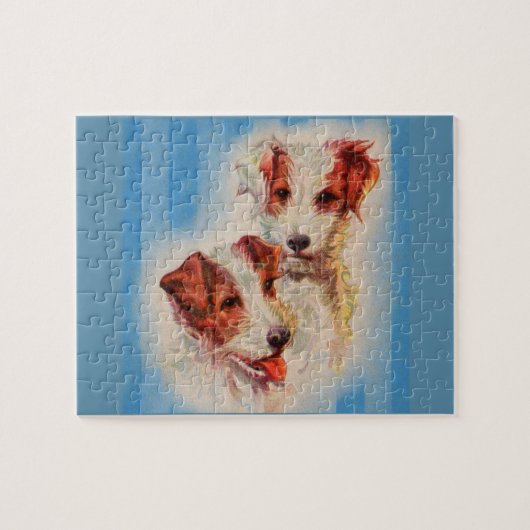 CUTE Jack Russell-doodsmannen Legpuzzel (Horizontaal)