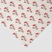 Cute Jack Russell met een kerstman Tissuepapier (Detail)