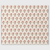 Cute Jack Russell Pattern Kerstmis Cadeaupapier (Vlak)