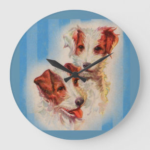 CUTE Jack Russell-schilderingen Grote Klok