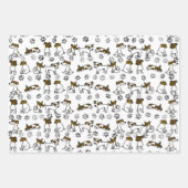 Cute Jack Russell Terrier Cartoon Cadeaupapier Set (Voorkant 2)