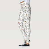 Cute Jack Russell Terrier Cartoon Dogs Pattern Leggings (Links)