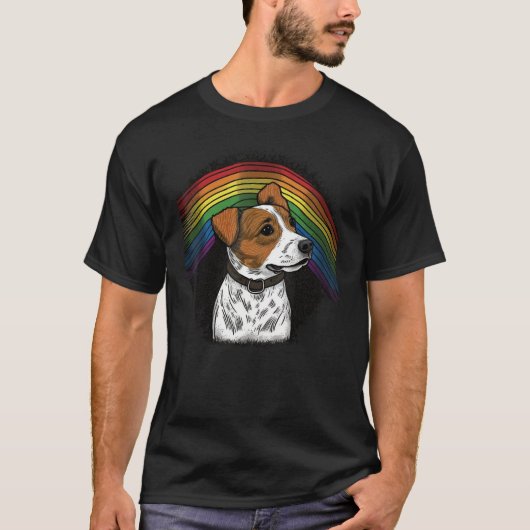Cute Jack Russell Terrier Dog on Jack Russell Terr T-shirt (Voorkant)