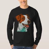 Cute Jack Russell Terrier Dog on Jack Russell Terr T-shirt (Voorkant)