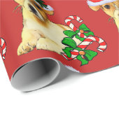 Cute Jack Russell Terrier Kerstmis Cadeaupapier (Rol Hoek)