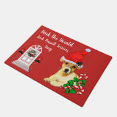 Cute Jack Russell Terrier Kerstmis Deurmat (Schuin)
