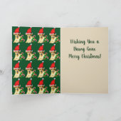 Cute Jack Russell Terrier Kerstmis Feestdagen Kaart (Binnen)