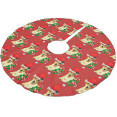 Cute Jack Russell Terrier Kerstmis Kerstboom Rok (Gekanteld)