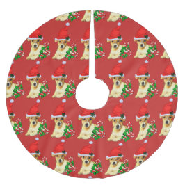 Cute Jack Russell Terrier Kerstmis Kerstboom Rok