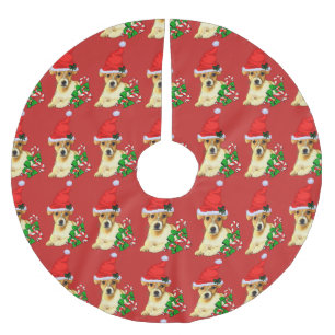 Cute Jack Russell Terrier Kerstmis Kerstboom Rok