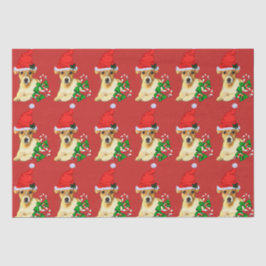 Cute Jack Russell Terrier Kerstmis Tissuepapier