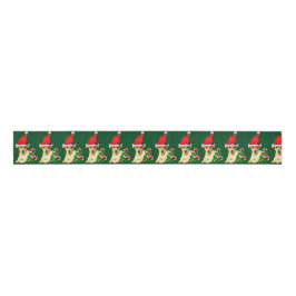 Cute Jack Russell Terrier Puppy Kerstmis Grosgrain Lint