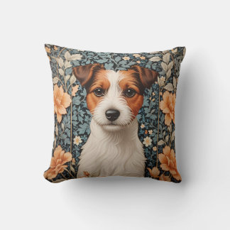 Cute Jack Russell Terrier William Morris Inspired Kussen