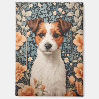 Cute Jack Russell Terrier William Morris Inspired Magneet