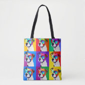 Cute Jack Russell Terriers in pop-stijl Tote Bag (Voorkant)