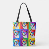 Cute Jack Russell Terriers in pop-stijl Tote Bag (Achterkant)